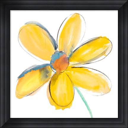 Framed Yellow Summer Daisy Print