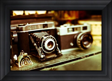 Framed Vintage Cameras Print