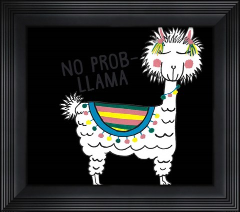 Framed No Prob-Llama Print