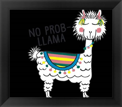 Framed No Prob-Llama Print