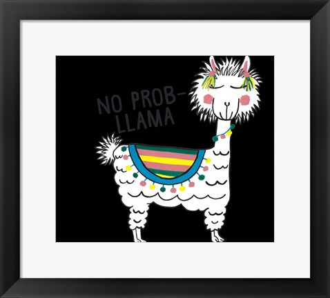 Framed No Prob-Llama Print