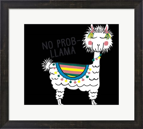Framed No Prob-Llama Print