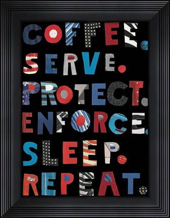 Framed Policeman&#39;s Inspiration Print