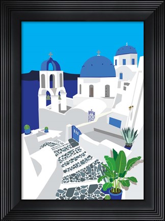 Framed Santorini Print