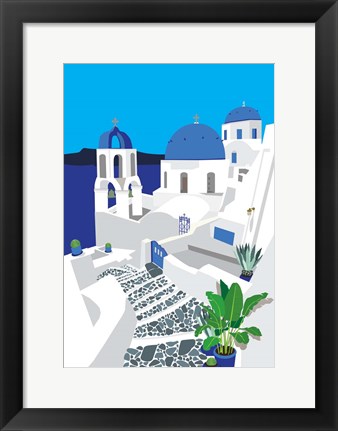 Framed Santorini Print