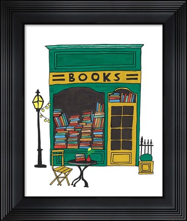 Framed Book Shop Print