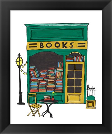 Framed Book Shop Print