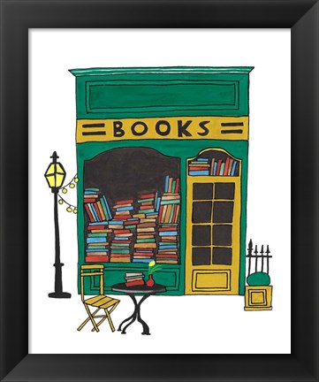 Framed Book Shop Print