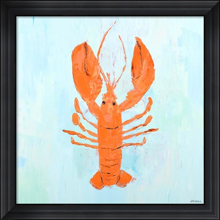 Framed Orange Claw Buddies I Print