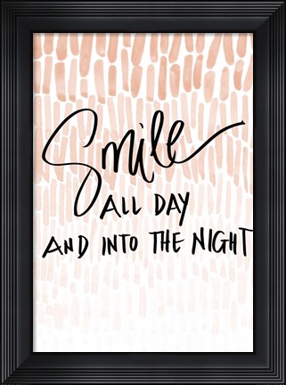 Framed Smile Into the Night Print