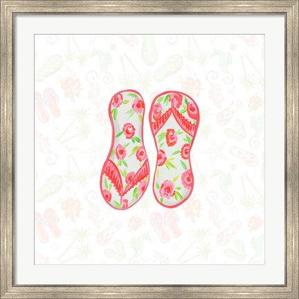 Framed Summer Sandals II Print