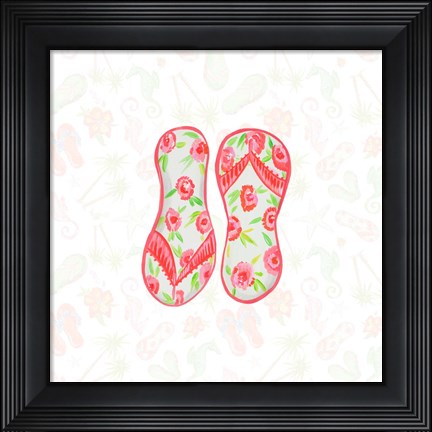 Framed Summer Sandals II Print