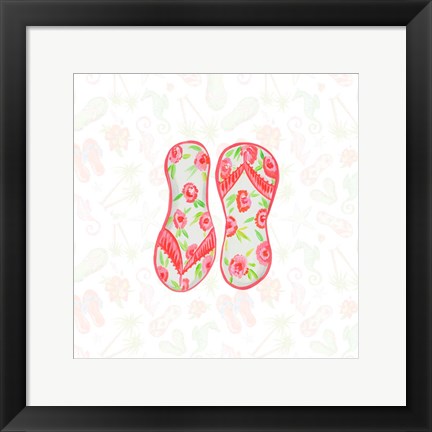 Framed Summer Sandals II Print