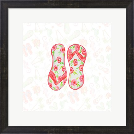 Framed Summer Sandals II Print