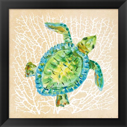 Framed Sealife Turtle Print