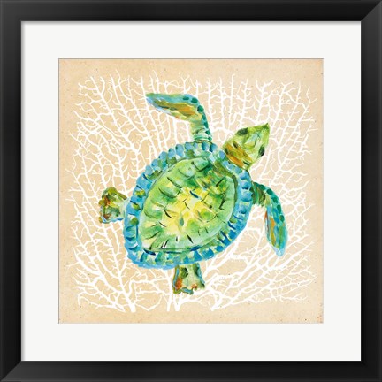 Framed Sealife Turtle Print