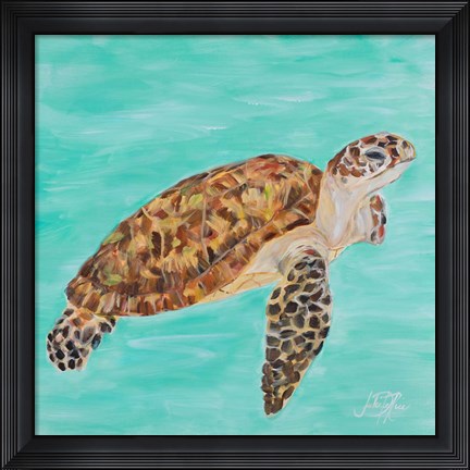 Framed Sea Turtle I Print