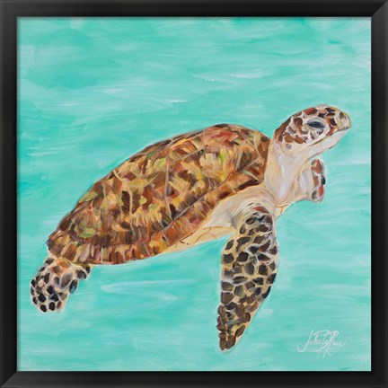 Framed Sea Turtle I Print