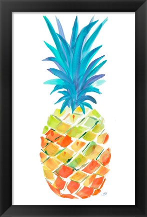 Framed Punchy Pineapple II Print