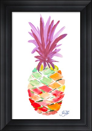 Framed Punchy Pineapple I Print
