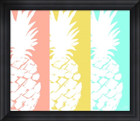 Framed Modern Pineapple Trio Print