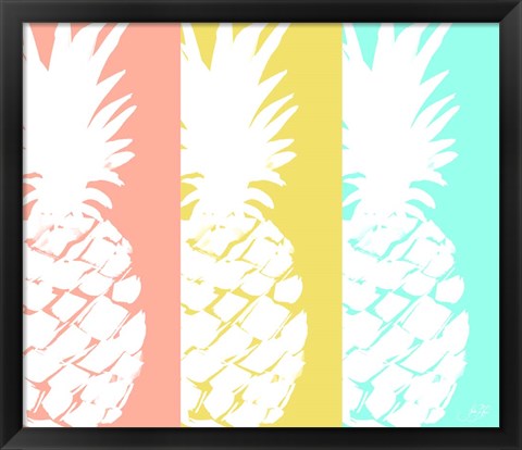 Framed Modern Pineapple Trio Print