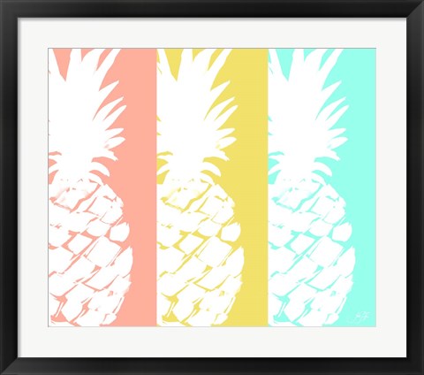 Framed Modern Pineapple Trio Print