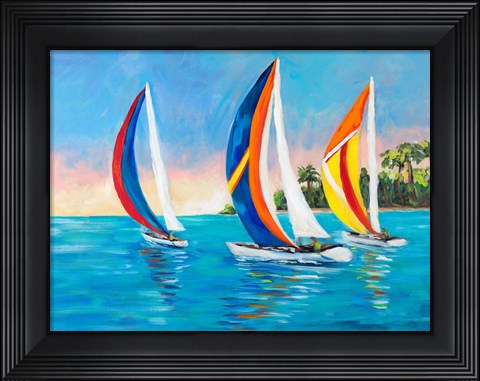 Framed Morning Sails I Print