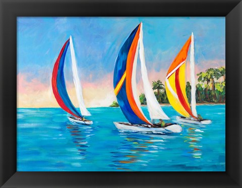 Framed Morning Sails I Print