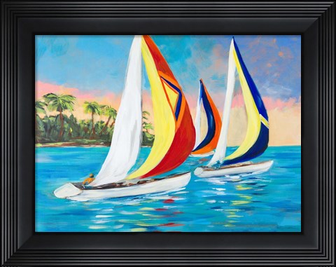 Framed Morning Sails II Print