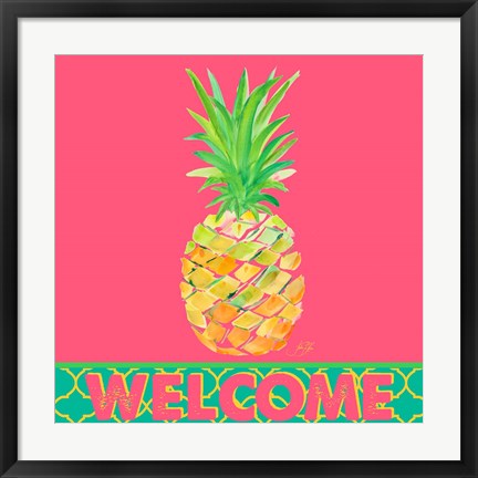 Framed Punchy Pineapple Welcome Print