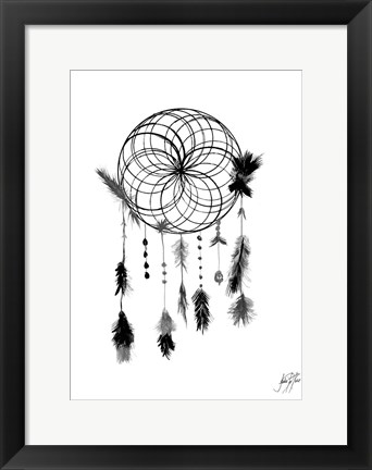 Framed Dark Midnight Dream Catcher II Print