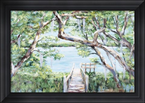 Framed Misty Lake Print