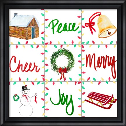 Framed Happy Holiday Square Print