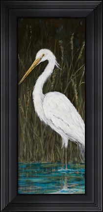 Framed White Egret Print