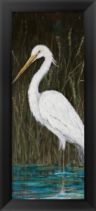 Framed White Egret Print