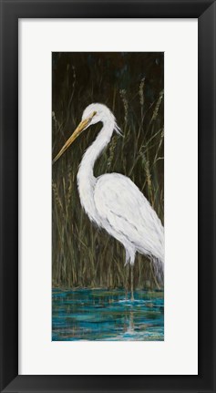 Framed White Egret Print