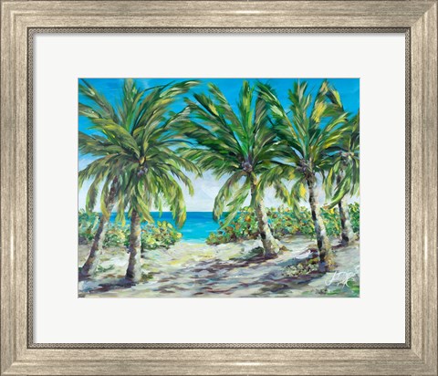 Framed Tropical Palm Tree Paradise Print