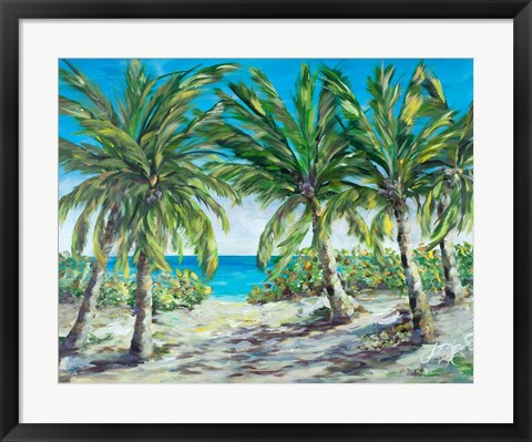 Framed Tropical Palm Tree Paradise Print