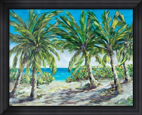 Framed Tropical Palm Tree Paradise Print
