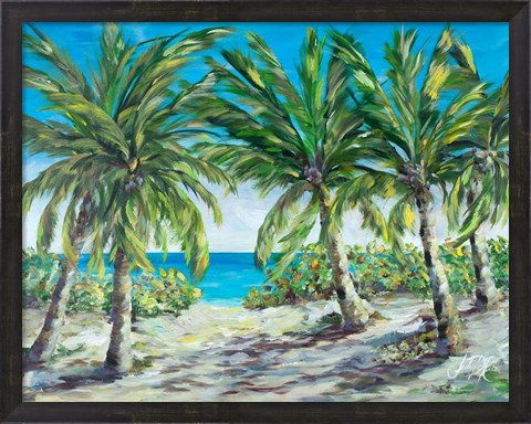 Framed Tropical Palm Tree Paradise Print