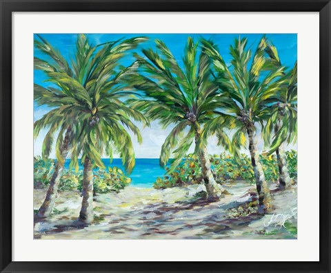 Framed Tropical Palm Tree Paradise Print