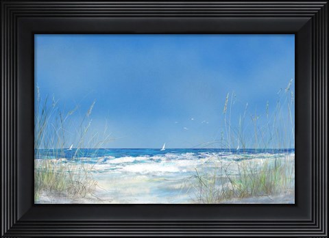 Framed Grassy Seascape Print