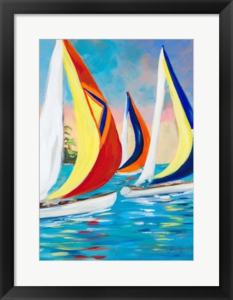 Framed Morning Sails Vertical II Print