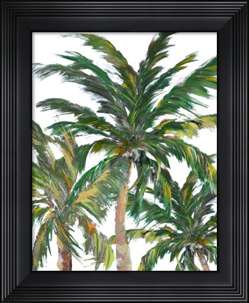 Framed Tropical Trees on White III Print