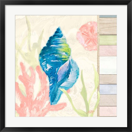 Framed Pastel Coastal IV Print