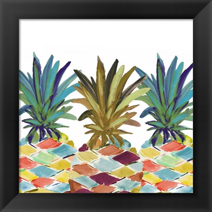 Framed Pumped Up Pineapples Print