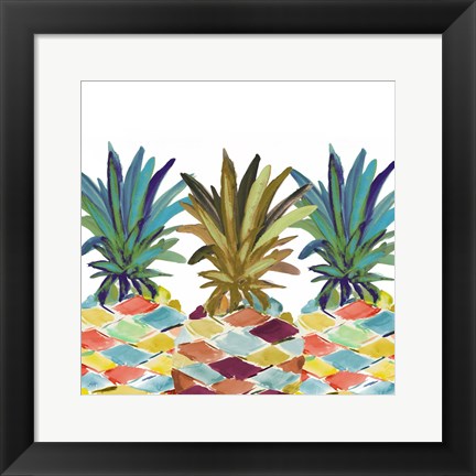 Framed Pumped Up Pineapples Print