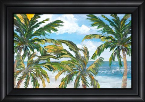 Framed Tropical Trees Paradise Print