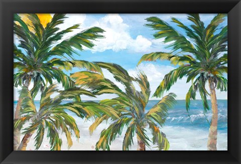 Framed Tropical Trees Paradise Print